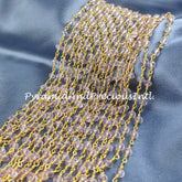 Pink Quartz Rosary Chain, Pink Chain, Charm Chain, Jewelry Making Chain, Women Chain, Necklace Chain – SELLING BY FOOT